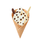 Super Cone Crispy White Chocolate Brownie,Soft Ice Corner,Angelo